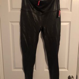 SPANX faux leather tights